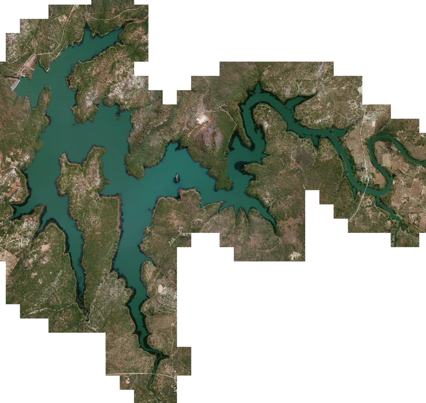 Satellite map of Claw Dam