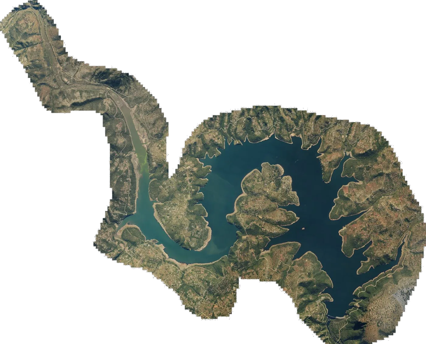 Satellite map of Inanda Dam