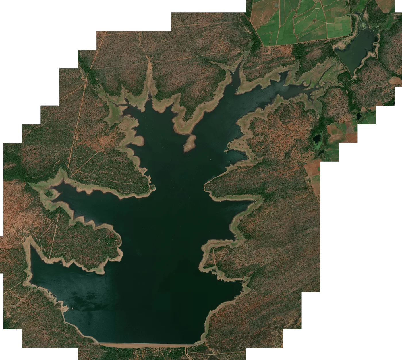 Satellite map of Lake Mteri