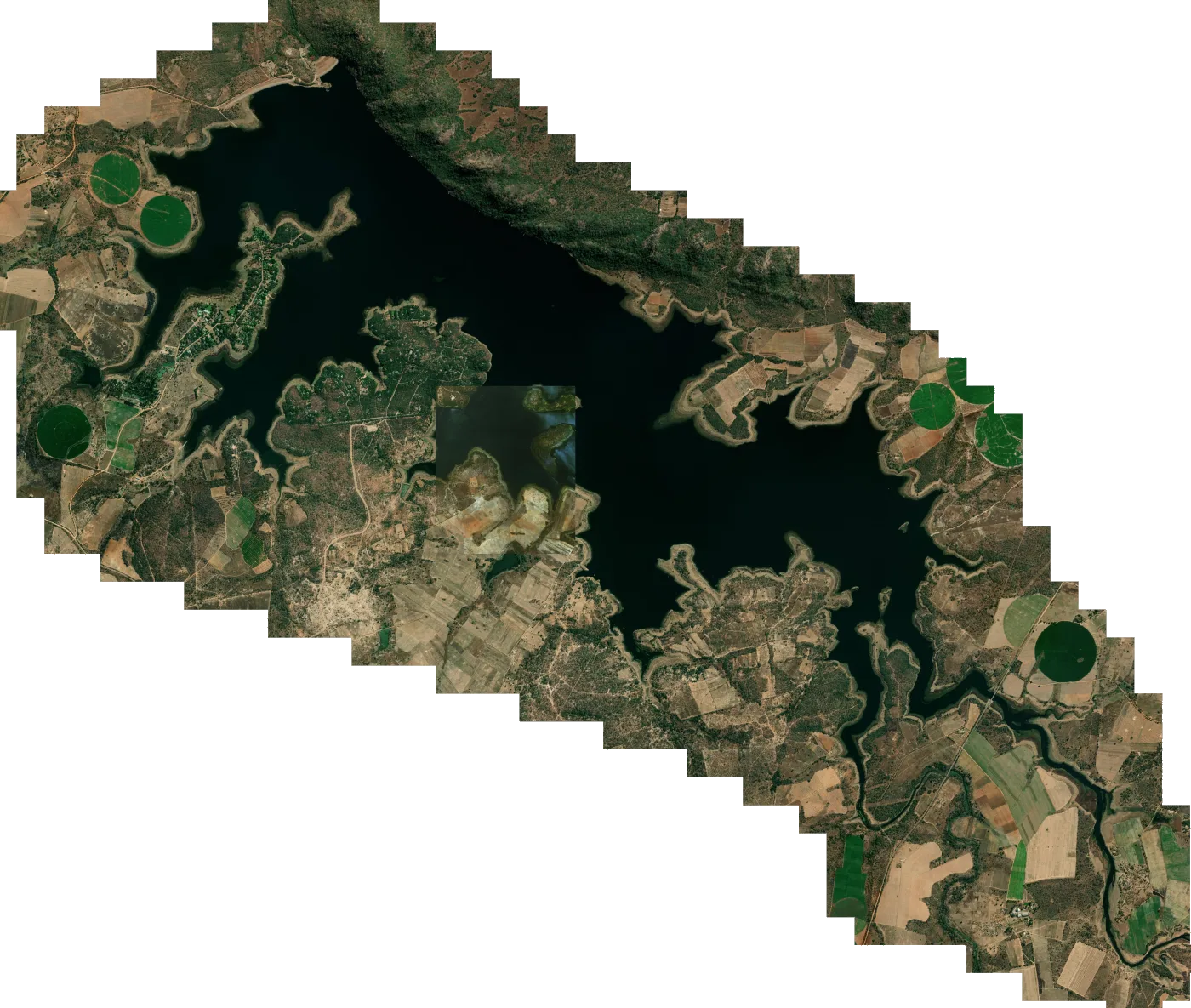 Satellite map of Mazvikadei Dam