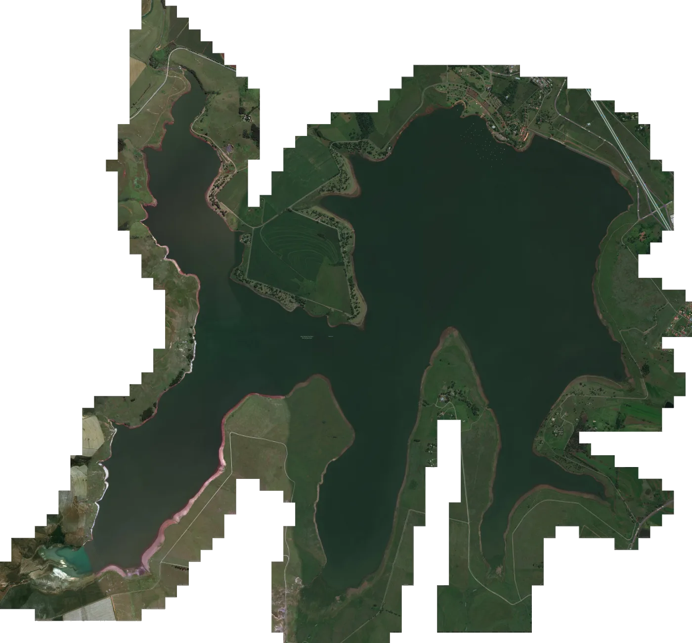 Satellite map of Midmar Dam