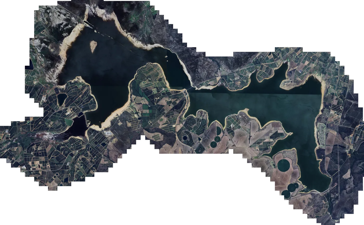 Satellite map of Theewaterskloof Dam