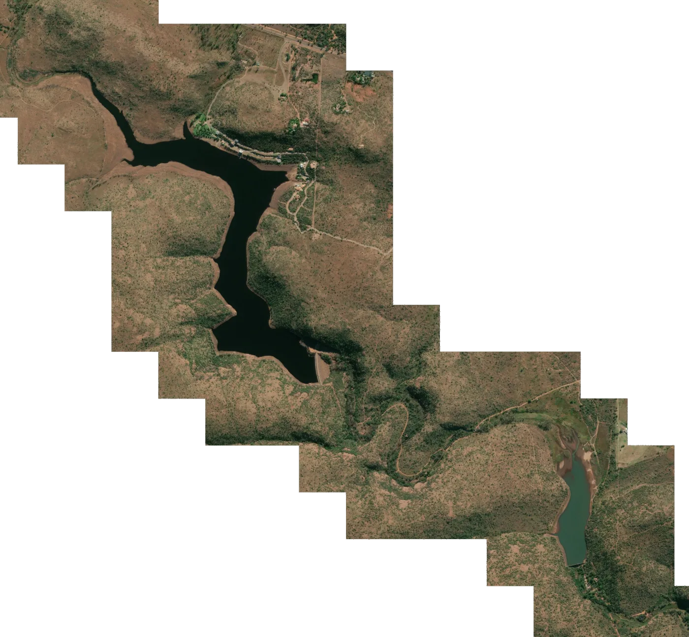 Satellite map of Warbath Dam